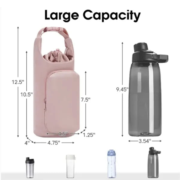 Portable Polyester Insulated Water Bottle Sleeve With Strap