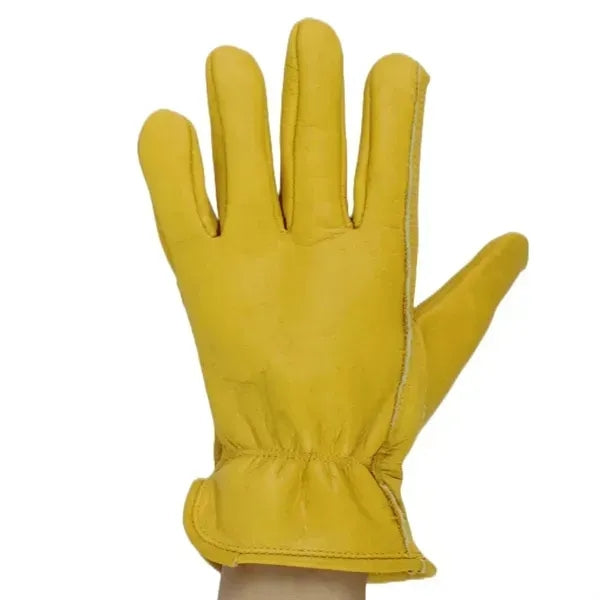Yellow Cowhide Leather Work Gloves