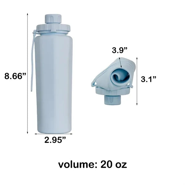 Premium Silicone Collapsible Water Bottle With Handle