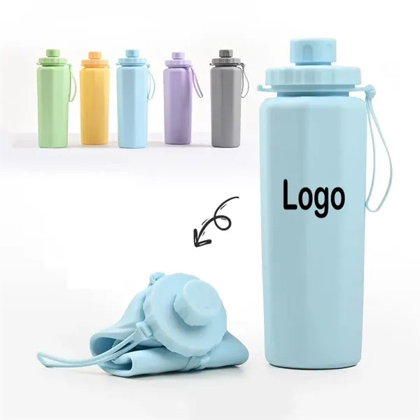 Premium Silicone Collapsible Water Bottle With Handle