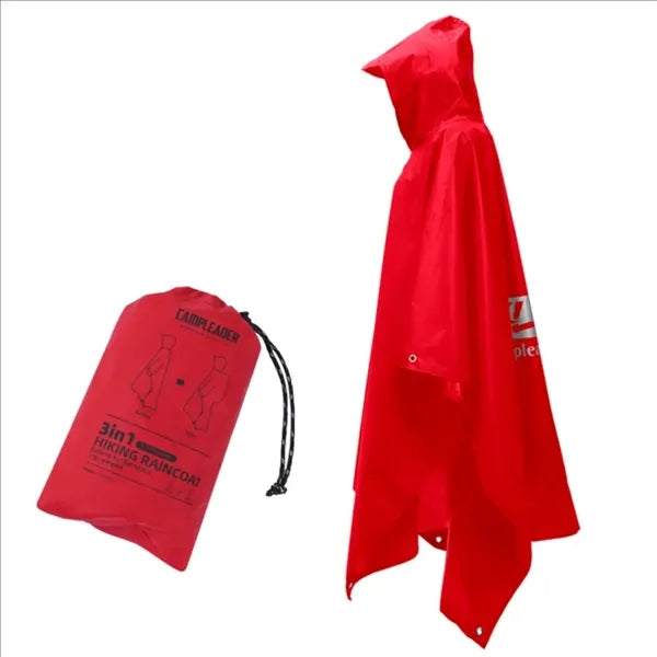 Outdoor Three-In-One Multi-Function Foldable Raincoat