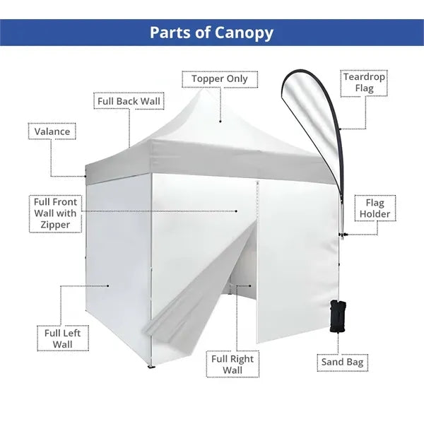 Steel Custom Canopy Tent - Topper and frame (10'x10')