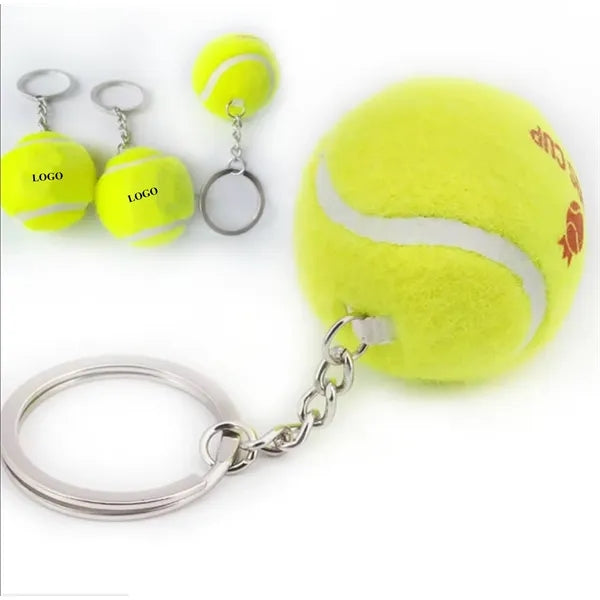 Mini Tennis Ball Keychain with Custom logo