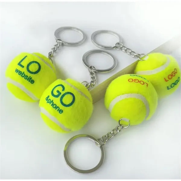 Mini Tennis Ball Keychain with Custom logo
