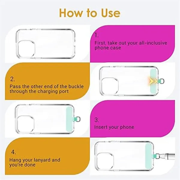 Phone Lanyard Patch Pad Tether Tab