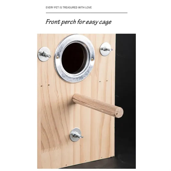 Eco Friendly Solid Wood Parrot Breeding Box Custom Logo