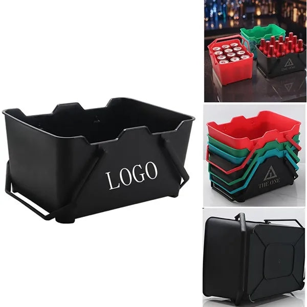Large Capacity Plastic Beer Basket With Handles