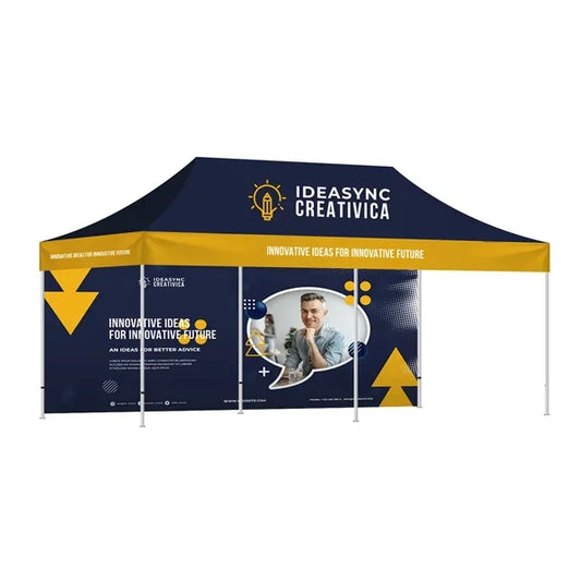 20 Ft Aluminum Canopy Tent (Topper + Frame + Back Wall)