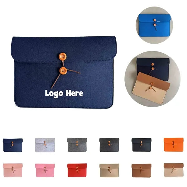 A4 Felt Documents Holder With Buttons