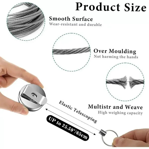 Stretchable ID card keychain