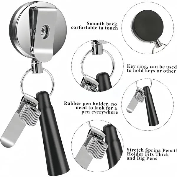 Stretchable ID card keychain