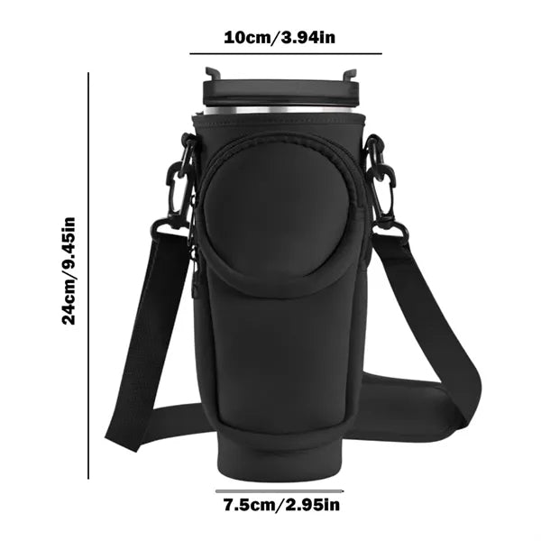 Insulated Water Bottle Carrier with Strap