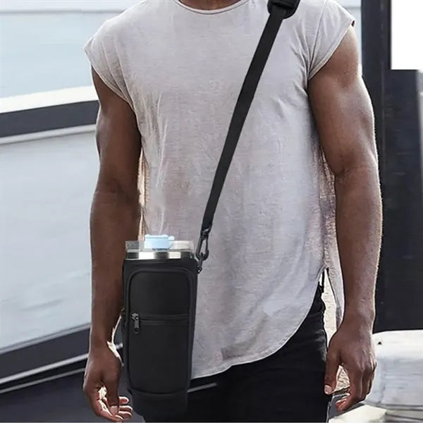 Insulated Water Bottle Carrier with Strap