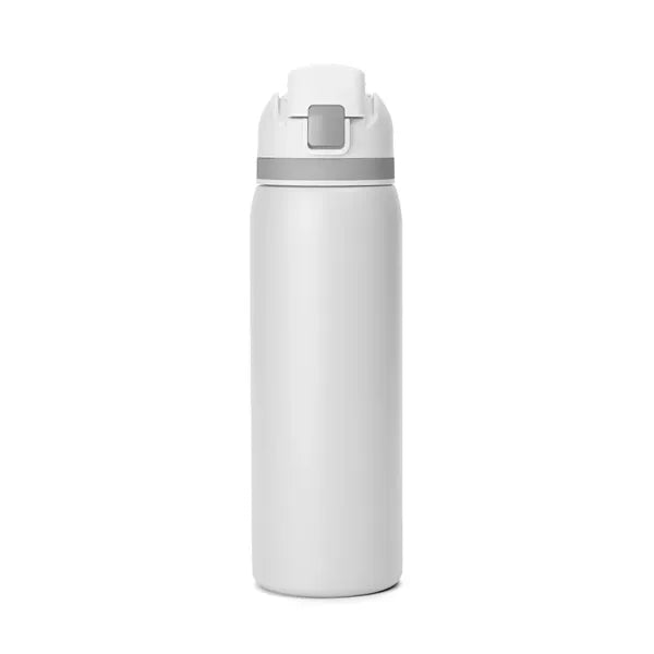 Two-Toned 27oz. Stainless Steel Pop Straw Bottle