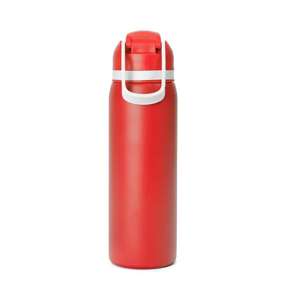 Two-Toned 27oz. Stainless Steel Pop Straw Bottle