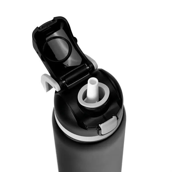 Two-Toned 27oz. Stainless Steel Pop Straw Bottle