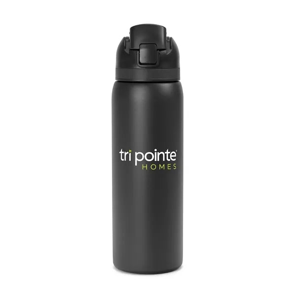Solid 27oz. Stainless Steel Pop Straw Bottle