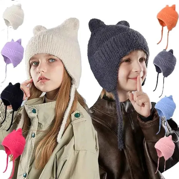 Children's winter outdoor warm Knitted Wool Hat