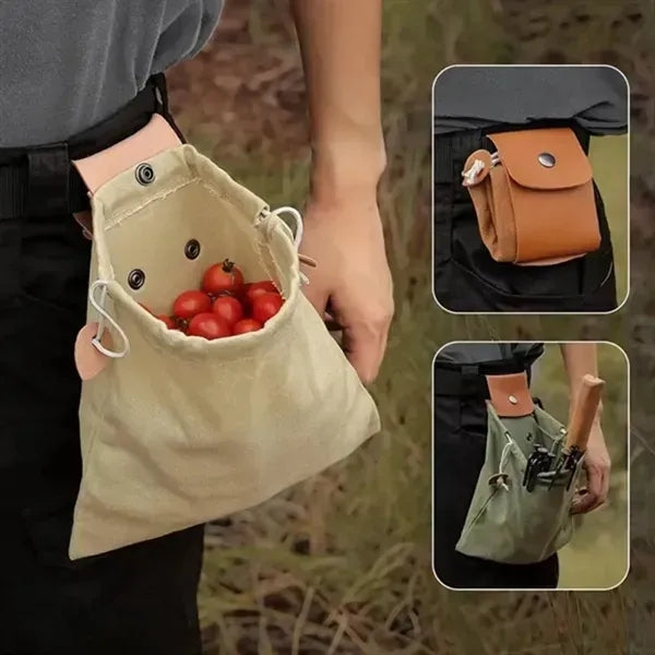 Collapsible Foraging Pouch for Camping