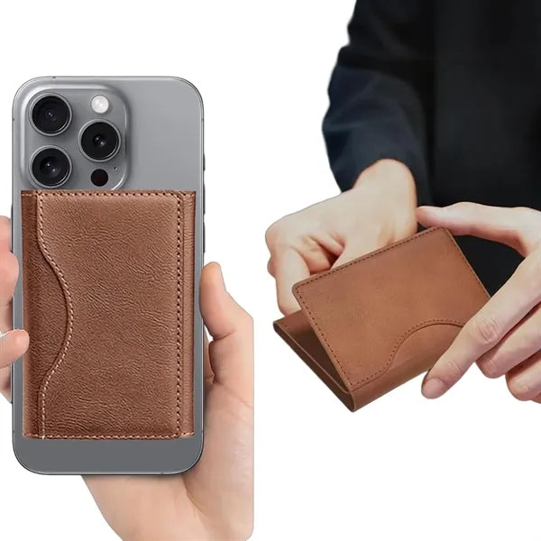 Tri-Fold Magnetic Wallet with Card Holder and Stand