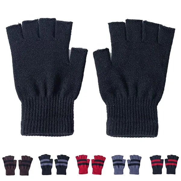 Half Finger Warm Knitted Gloves