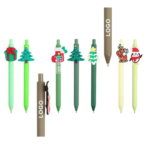 Christmas Pen Gel Ink Pen Xmas Cartoon Cute Novelty