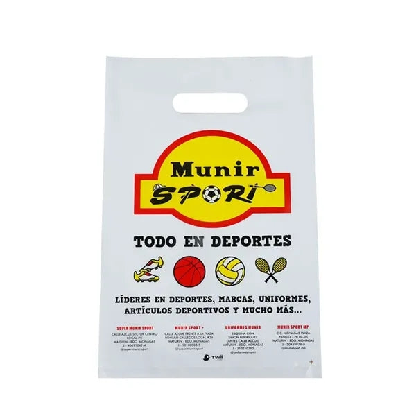 Clear Plastic Frosted Die Cut Merchandise Bags