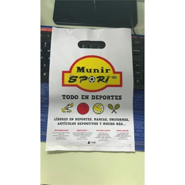 Clear Plastic Frosted Die Cut Merchandise Bags