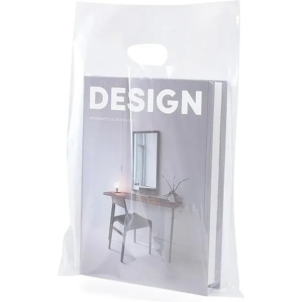 Clear Plastic Frosted Die Cut Merchandise Bags