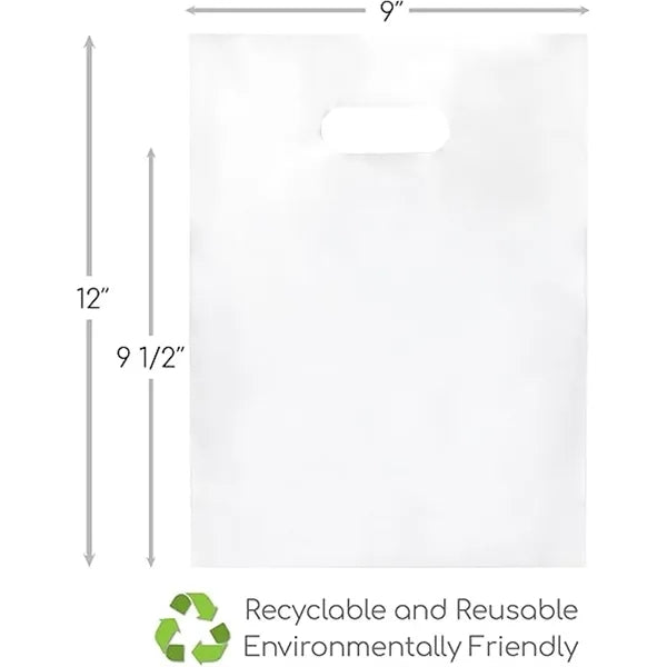Clear Plastic Frosted Die Cut Merchandise Bags