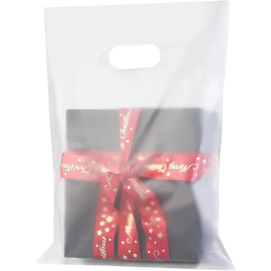 Clear Plastic Frosted Die Cut Merchandise Bags