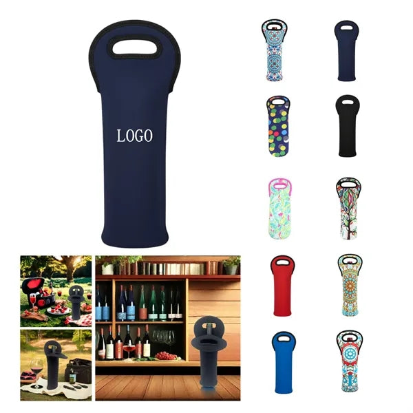 Insulated Neoprene Wine Bottle Bag