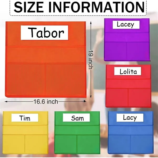 Chairback Pockets Organizer For Kids School