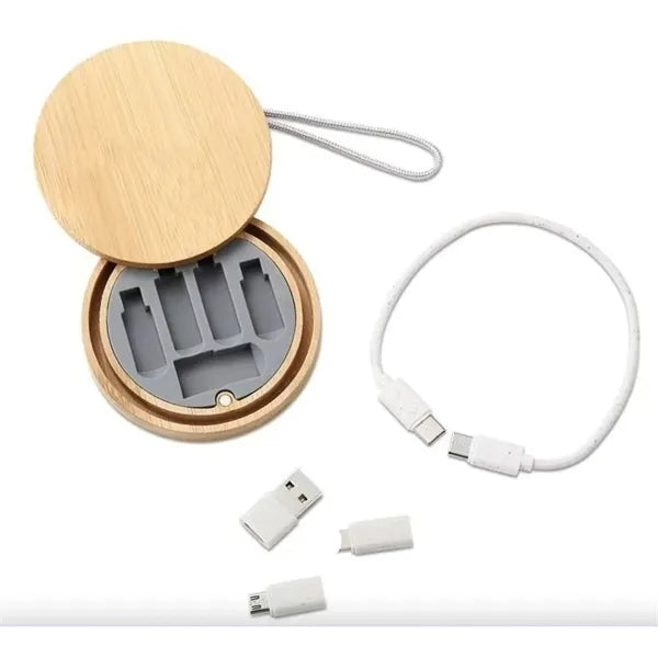 Round 5 in 1 Bamboo 60W Fast Charging Cable