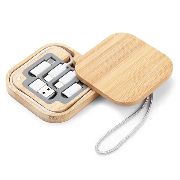 Square 5 in 1 Bamboo 60W Fast Charging Cable