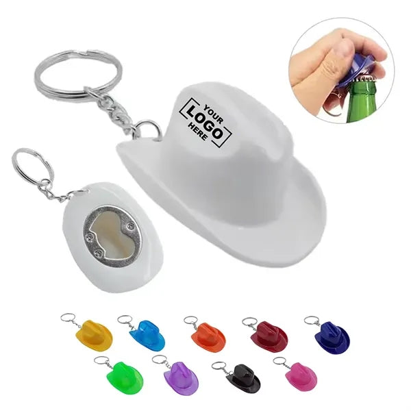 Cowboy Hat Bottle Opener Keychain