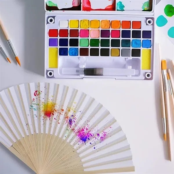 Folded DIY Painting Fan