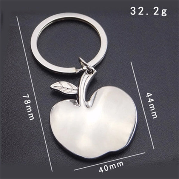 Silver Apple Key Chain