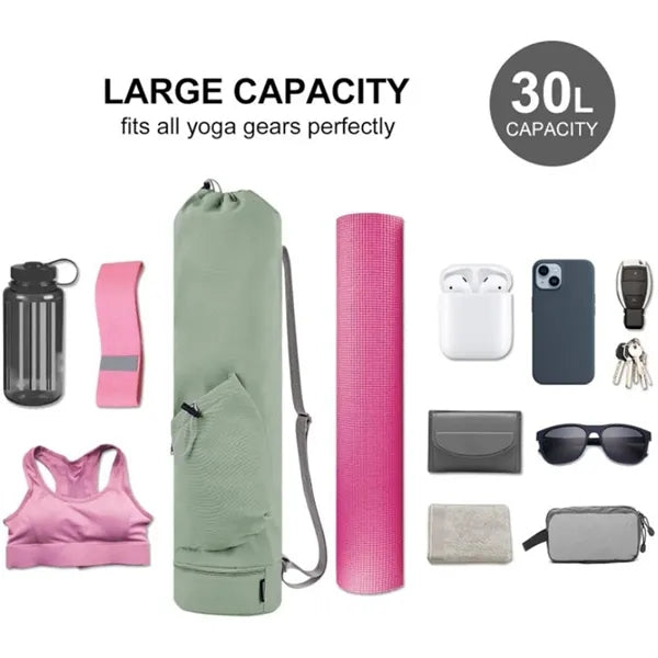 Yoga Mat Gym Bag Zipper Holder for Beach Training Travel