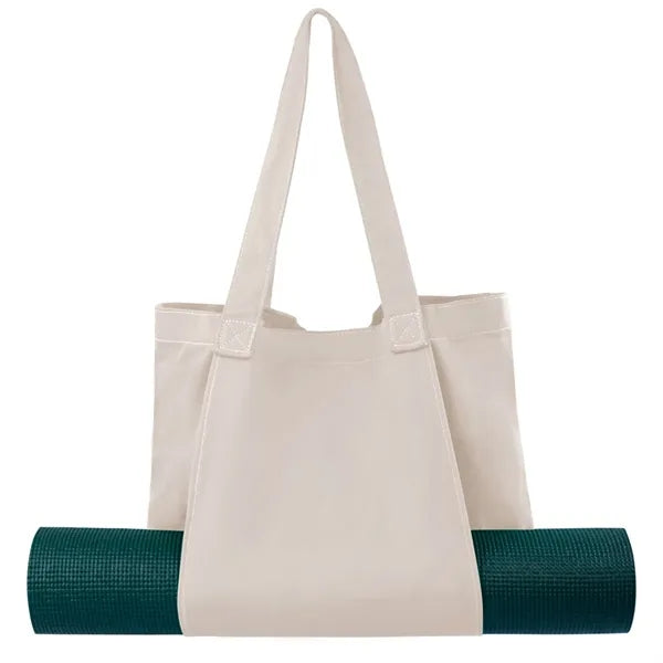 Durable Canvas Yoga Mat Tote Bag Spacious Adjustable Strap