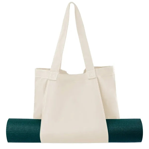 Durable Canvas Yoga Mat Tote Bag Spacious Adjustable Strap