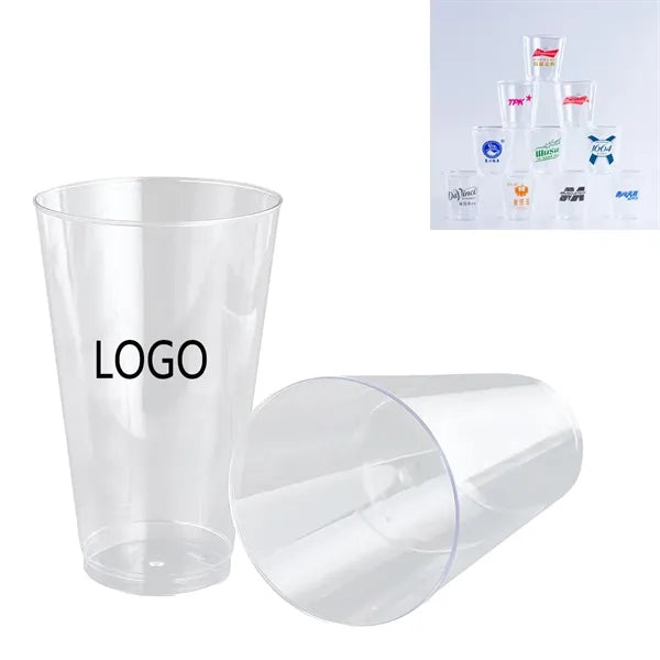 10 OZ Disposable Clear hard Plastic Cups Tumblers
