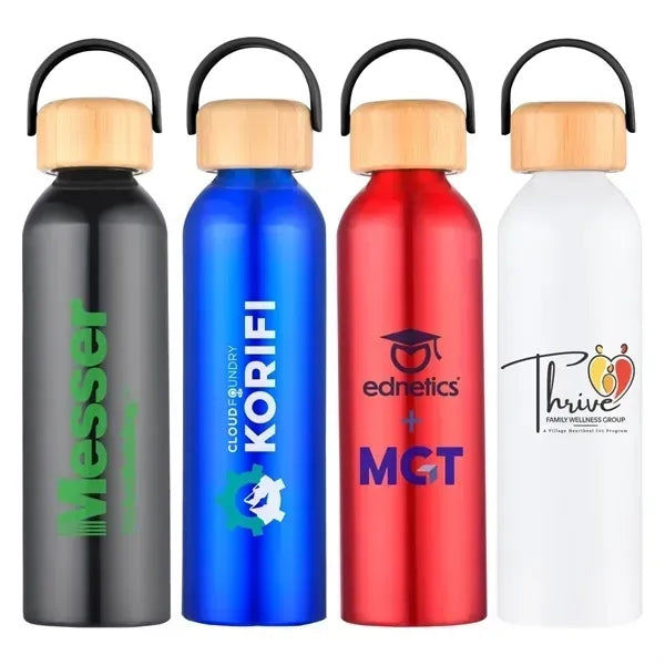 Volker 24 oz. Aluminum Bottle with Bamboo Lid