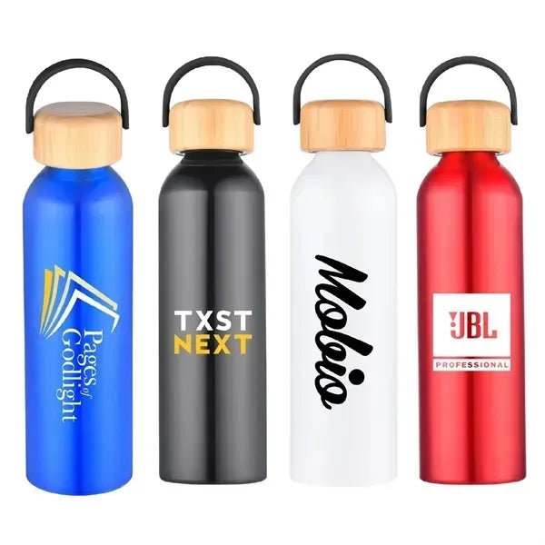 Volker 24 oz. Aluminum Bottle with Bamboo Lid