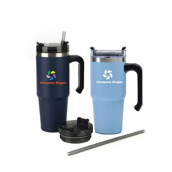 20oz Insulated Tumbler with Handle and Straw