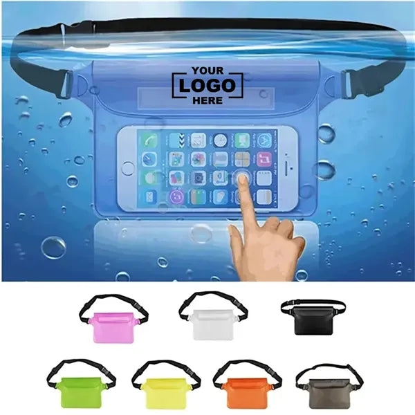 Waterproof PVC Phone Pouch With Adjustable Waist Strap