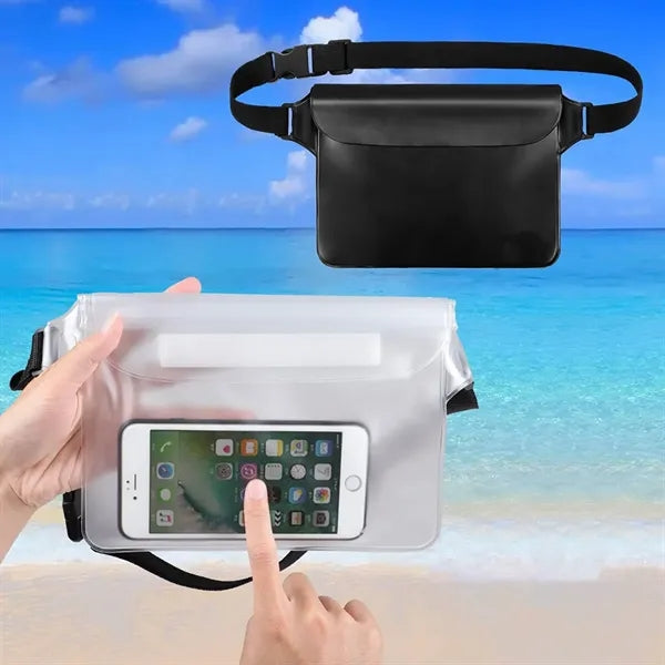 Waterproof PVC Phone Pouch With Adjustable Waist Strap
