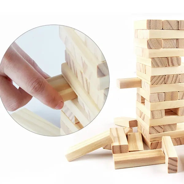 48PCS Wooden Stacking Block Tower Game for Custom Branding
