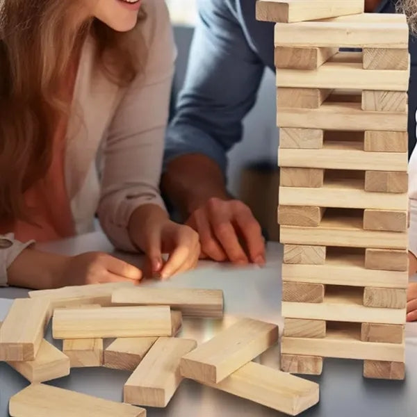 48PCS Wooden Stacking Block Tower Game for Custom Branding