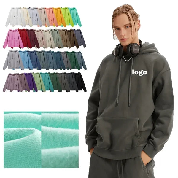 12oz Fleece Lined Plain Hoodie Sweater